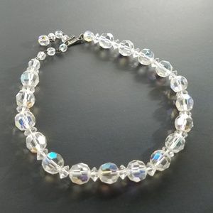 Aurora Borealis Choker Bead Necklace